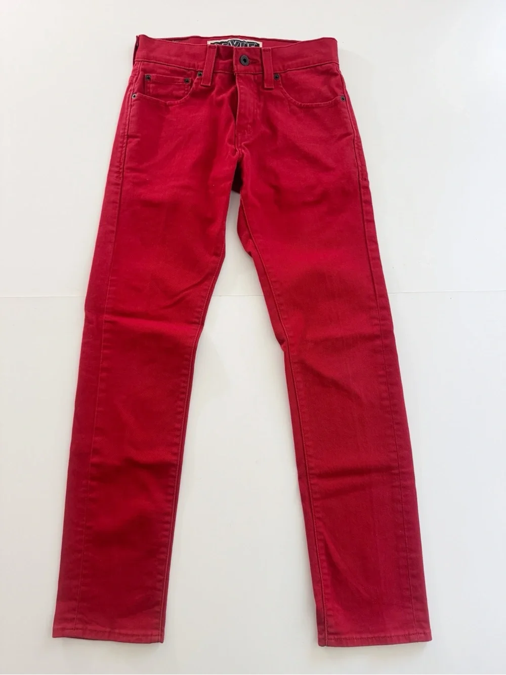Levi's 511 Skinny Fit Red Denim Jeans Mens 29x30